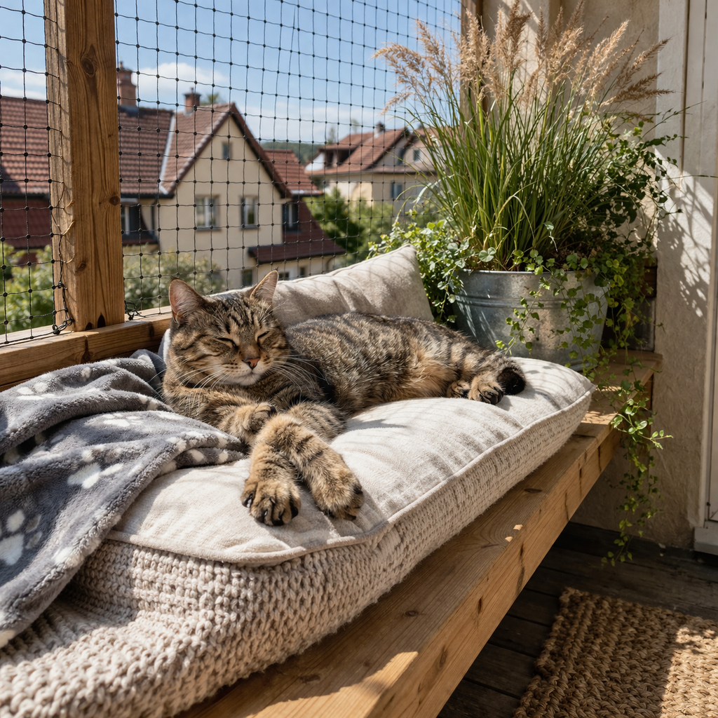 Sicherer Balkon für Katzen: So schaffst du einen geschützten Lieblingsplatz